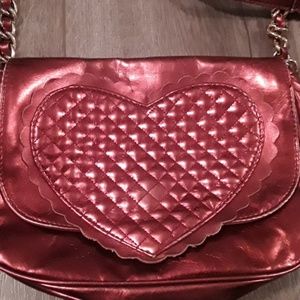 Rustic Betsey Johnson heart purse